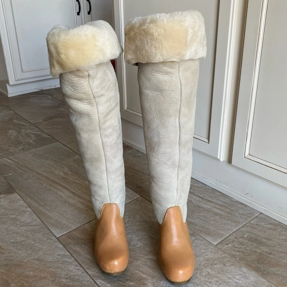 Jeffrey Campbell WOODIES BOGART Over the Knee Shearling Boot - Picture 5 of 16